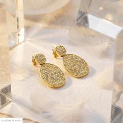 Diamantové náušnice Chelsea, žluté zlato