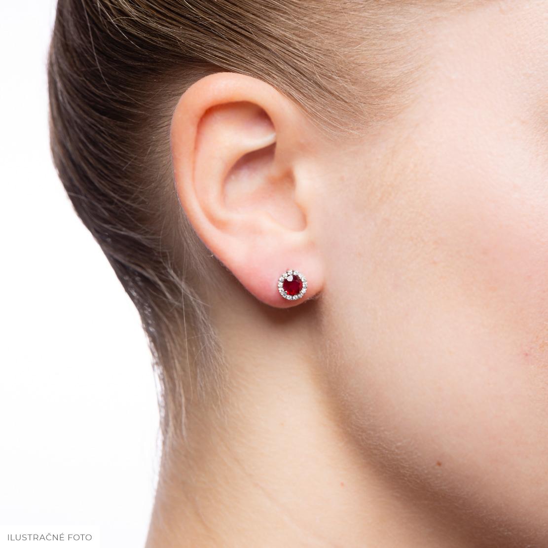 Smaragdové náušnice Zaira, růžové zlato