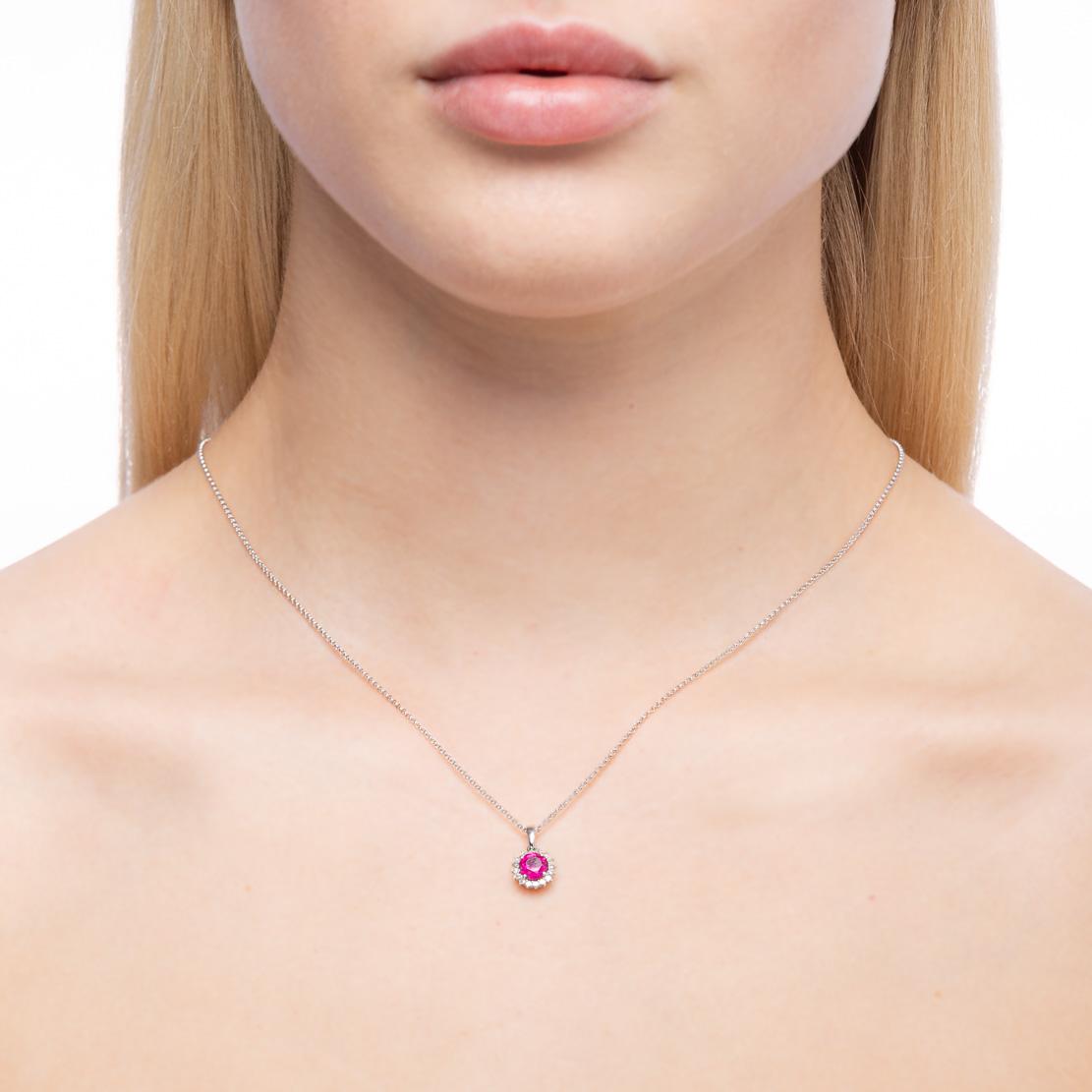 Turmalínový prívesok Revive, biele zlato